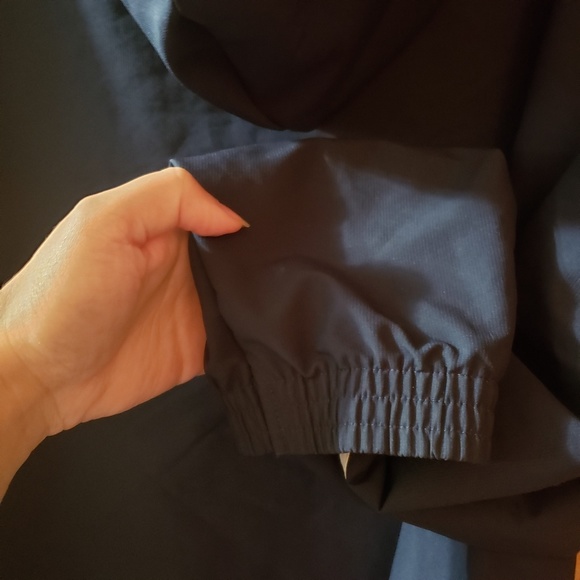 Adidas 3 Stripes Navy Woven Windbreaker Sz XL - Picture 7 of 8